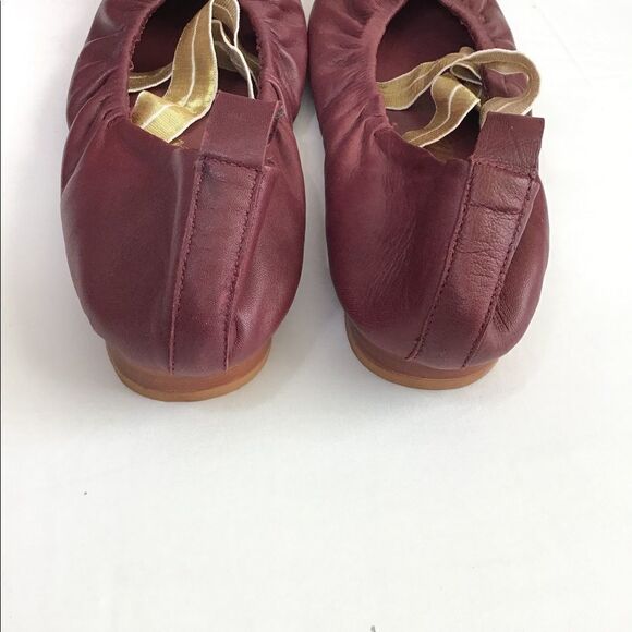Free People Red Leather Flats Solitaire Pointed Toe Slip-On Shoes Size 11 New - Picture 6 of 11